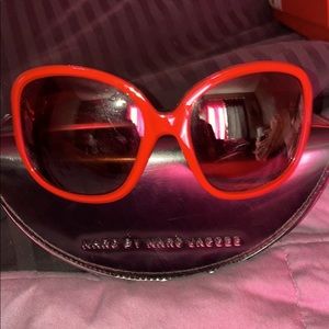 Marc by Marc Jacob’s red sunglasses w case